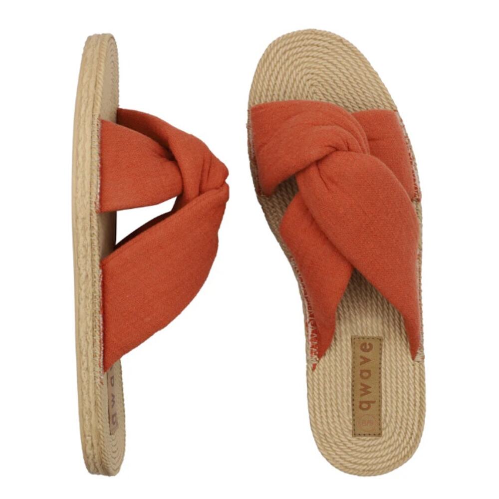 Qwave Ladies' Boho‎ Cross Slide, Rust, Size 38